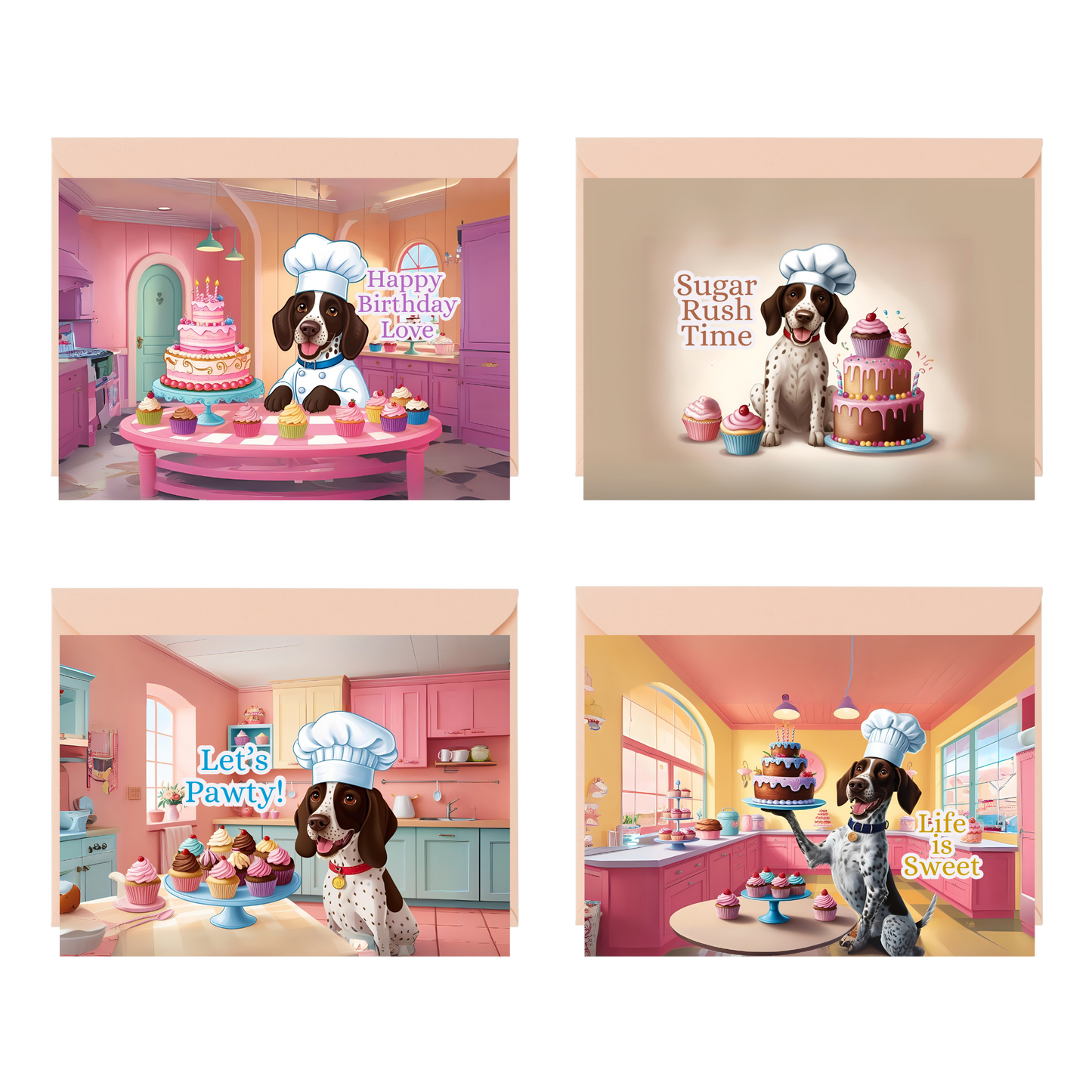 Pointer's Party Kitchen Birthday Cards