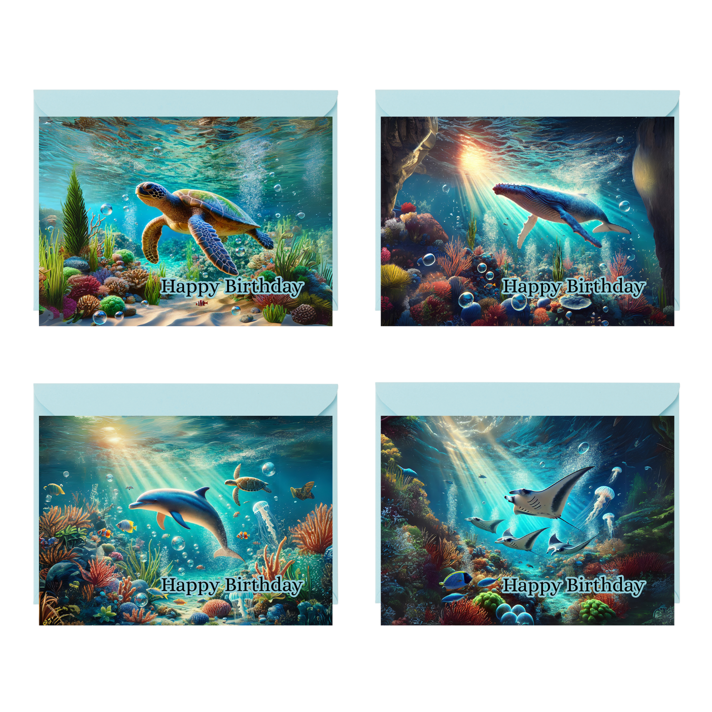 Ocean Wonders Birthday Cards