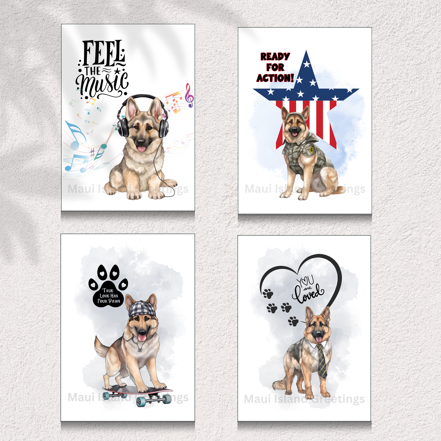 Loyal & Loved German Shepherd Greeting Card Set