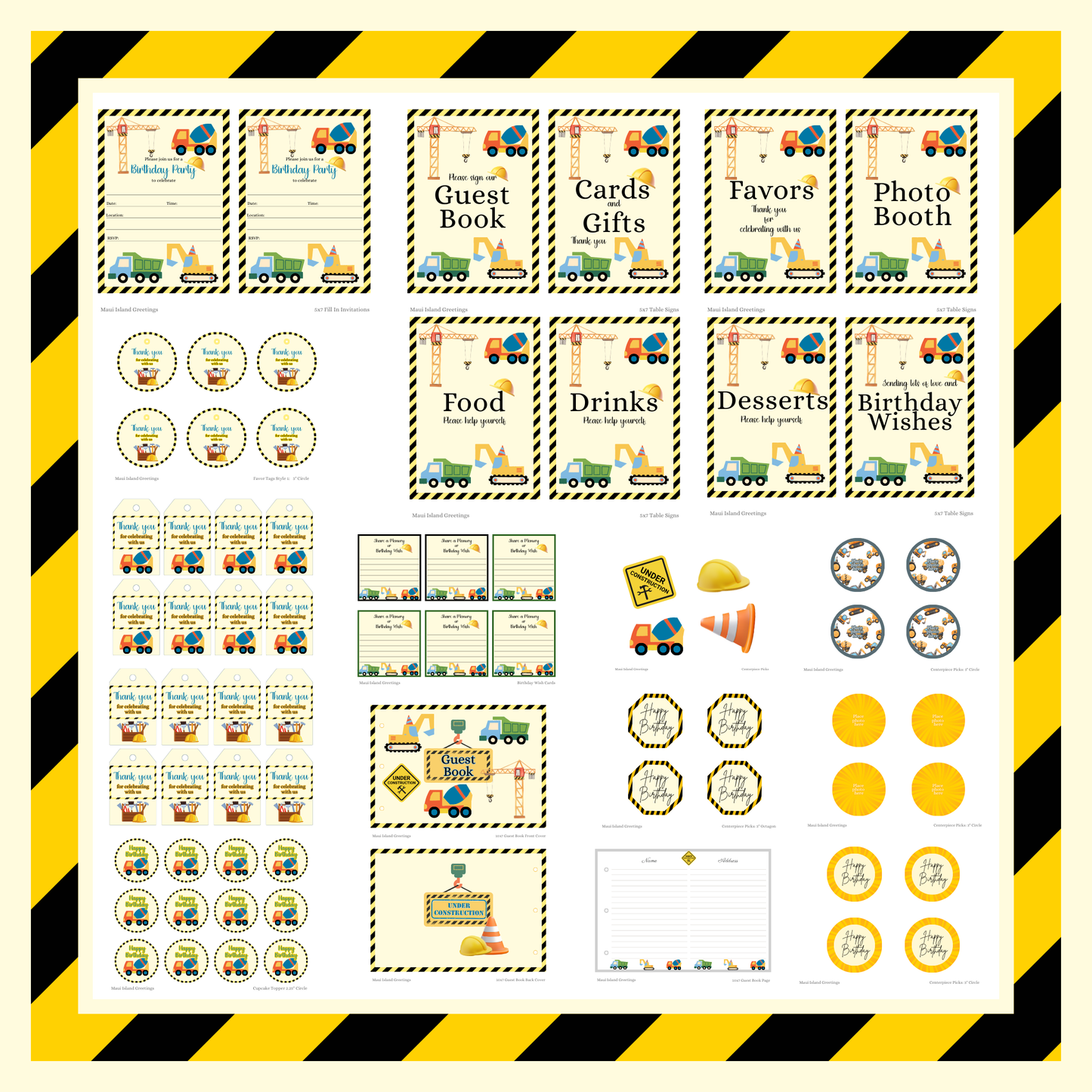 Little Builder Birthday Party Pack