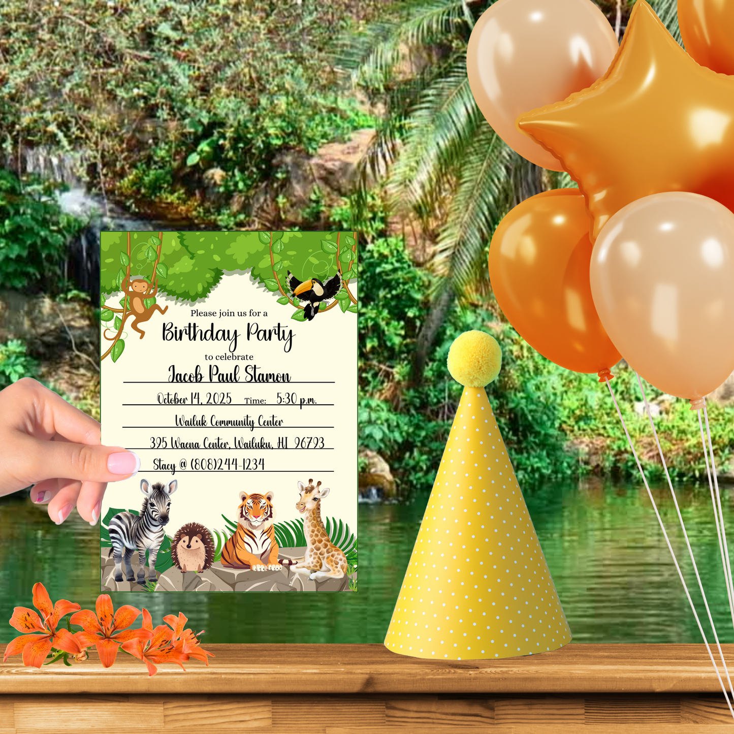 Safari Animals Birthday Party Pack