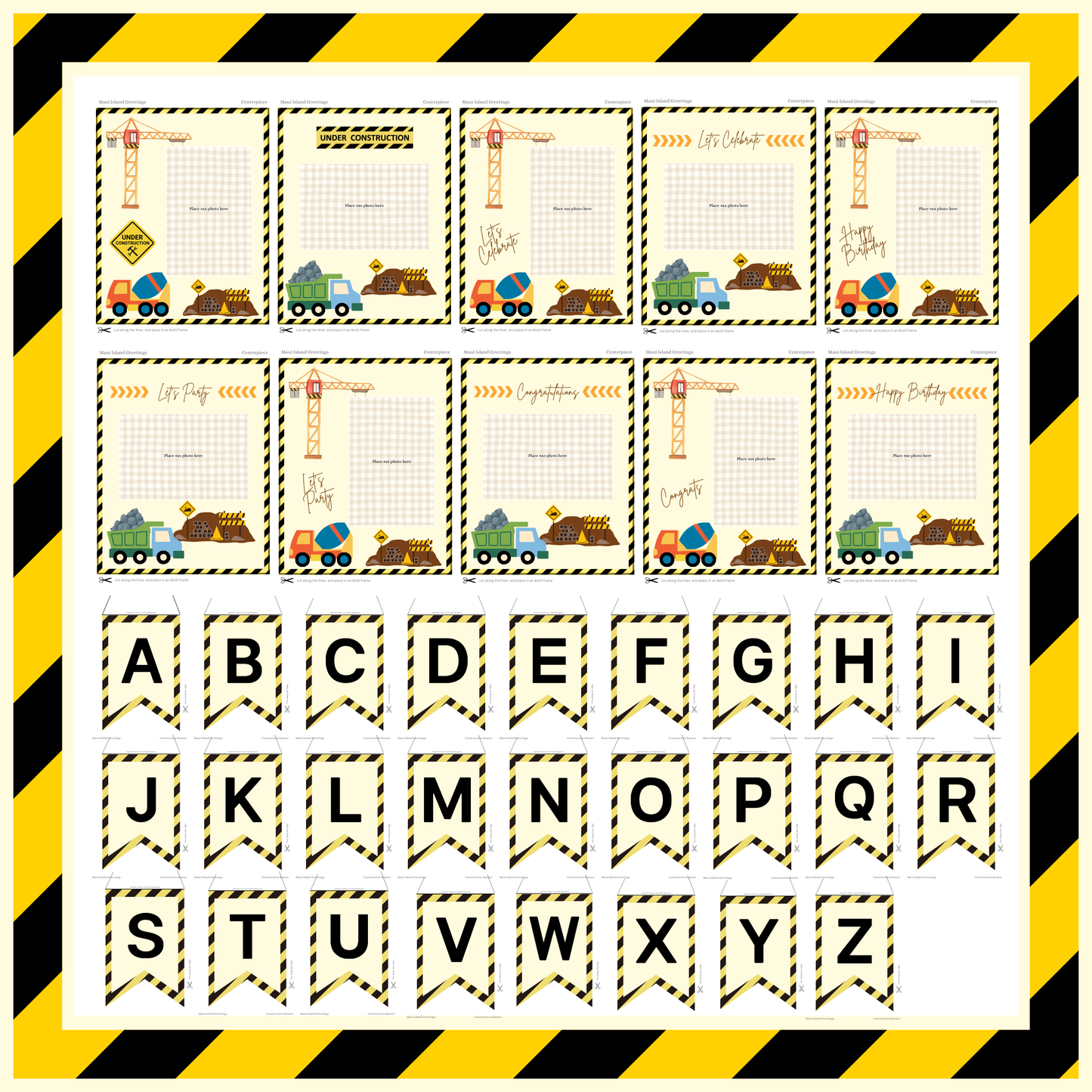 Little Builder Birthday Party Pack
