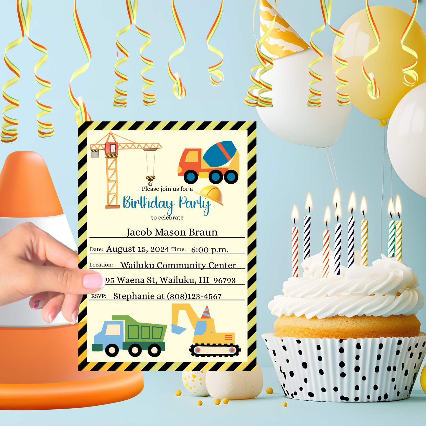 Little Builder Birthday Party Pack