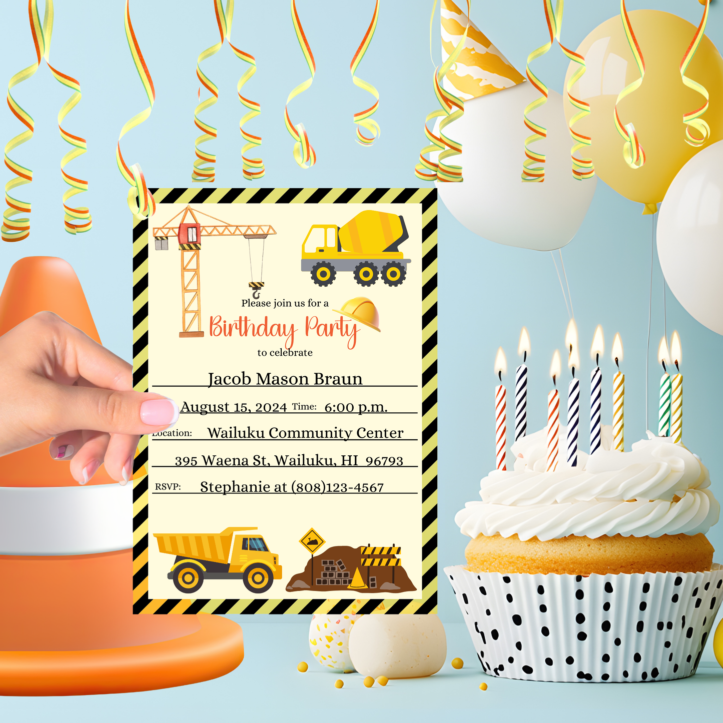 Construction Crew Birthday Party Pack