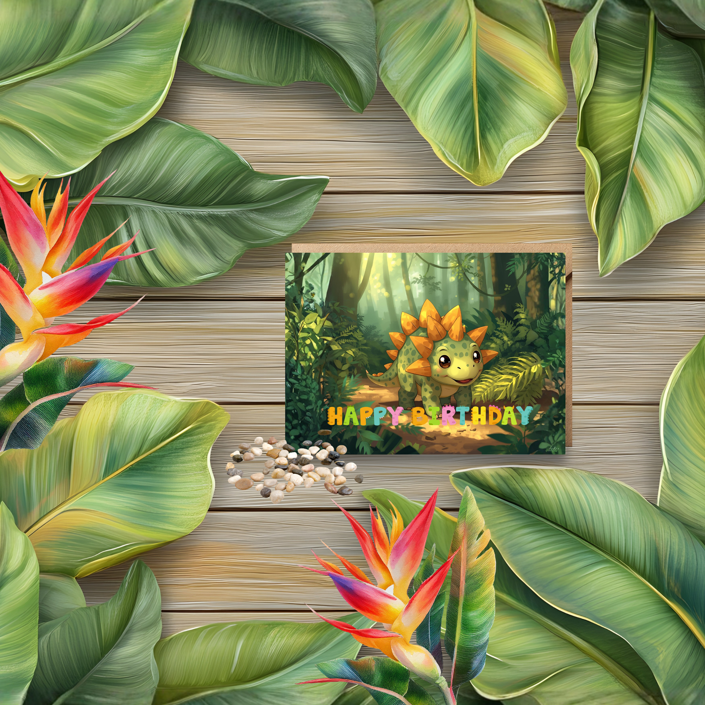 Sweet Little Dinos Birthday Card Set