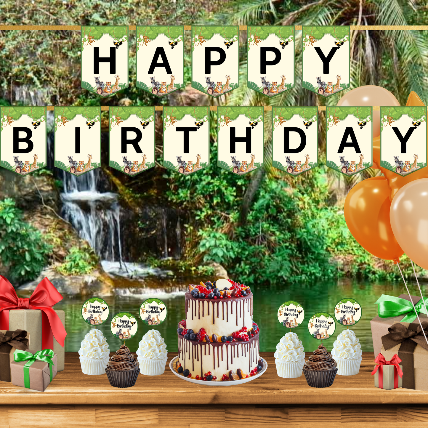 Safari Animals Birthday Party Pack