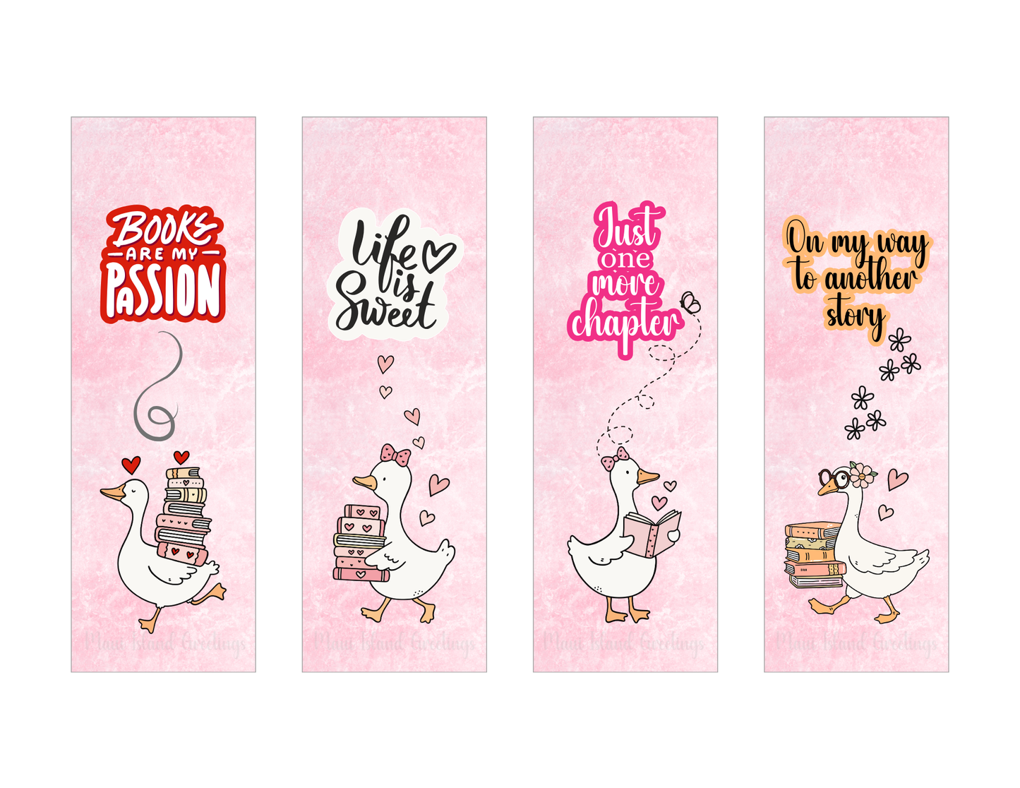 Book Lover Geese Bookmarks