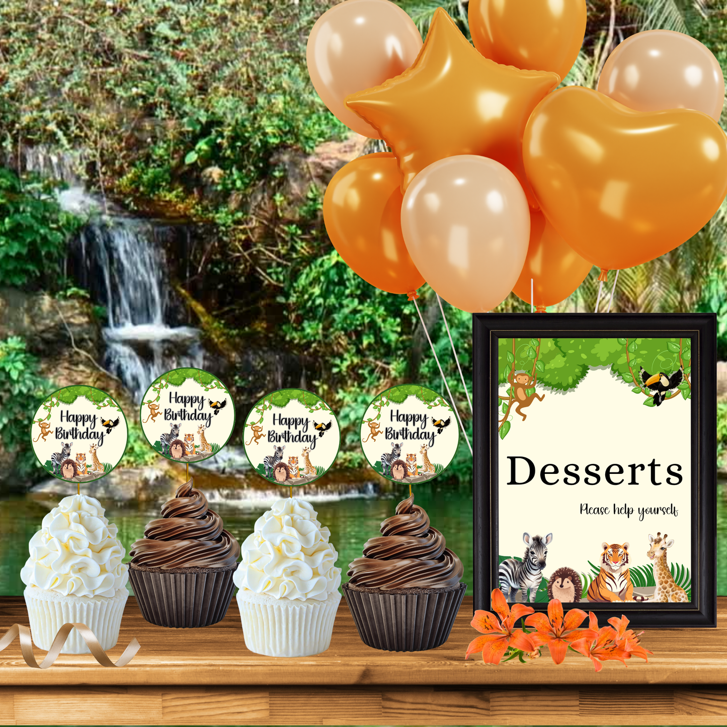 Safari Animals Birthday Party Pack