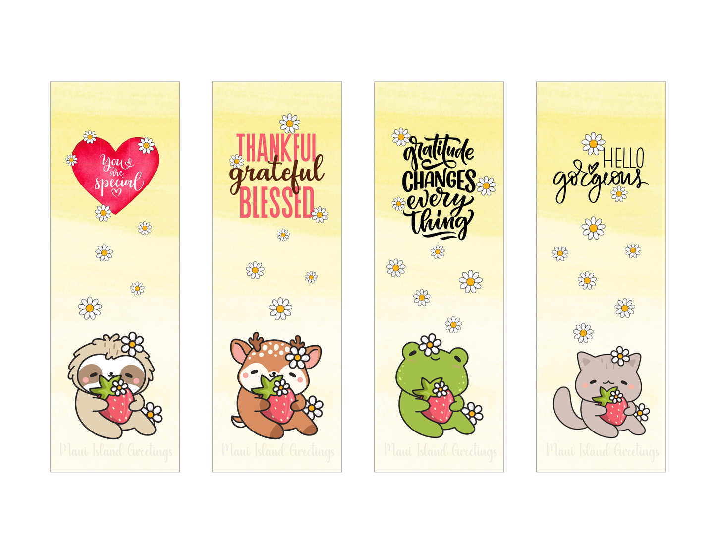 Kawaii Strawberry Friends Bookmarks