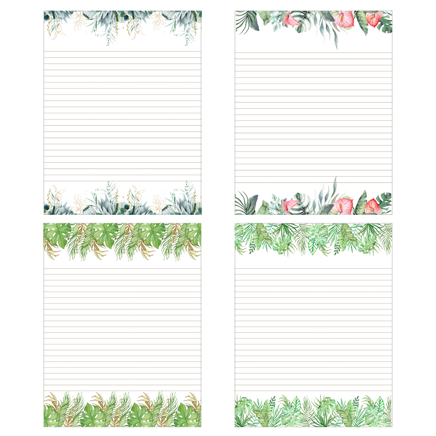 Palm Paradise Stationery Set