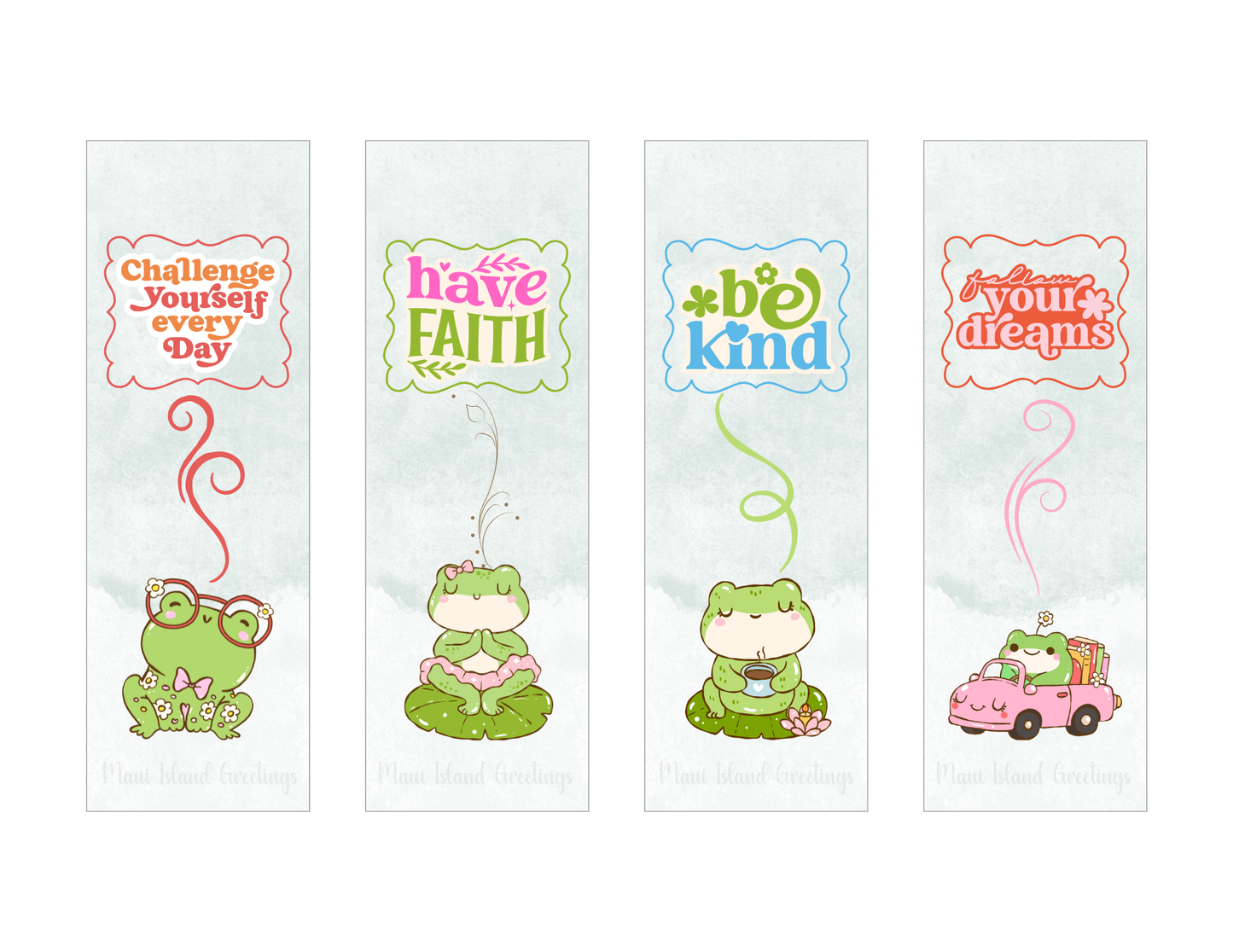 Positive Frogs Bookmarks