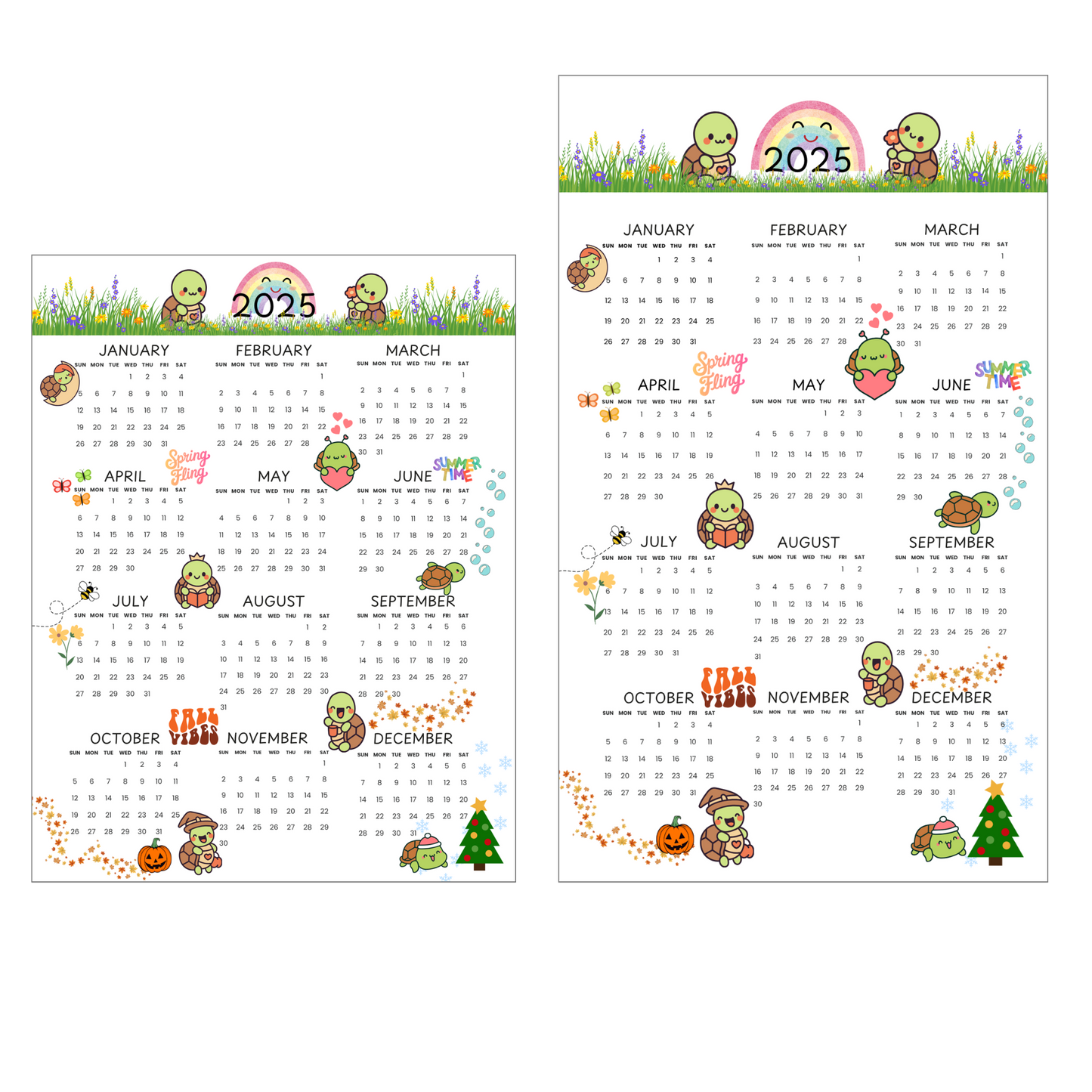 2025 Turtley Stoked Calendar Bundle