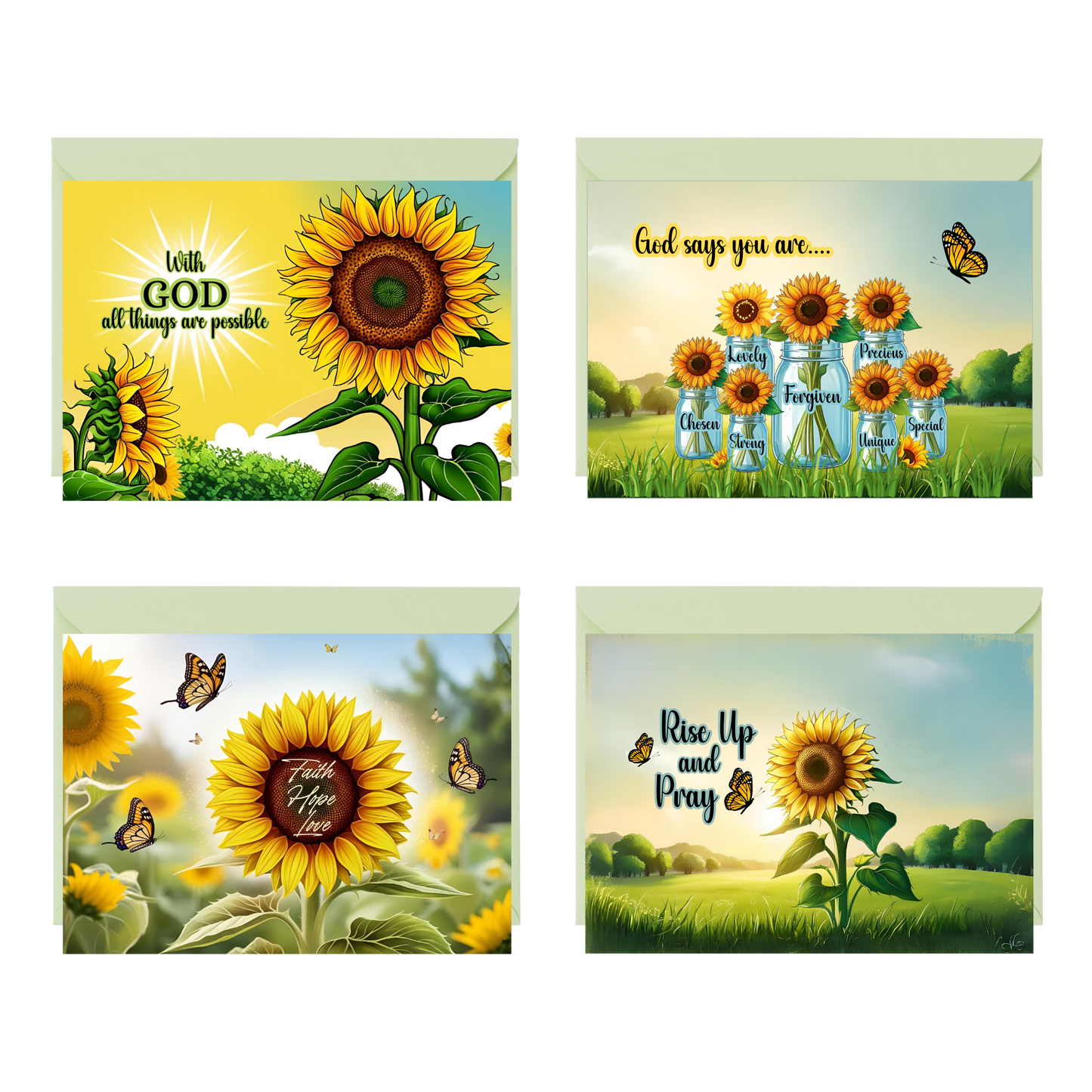 Faith & Sunflower Affirmation Notecards