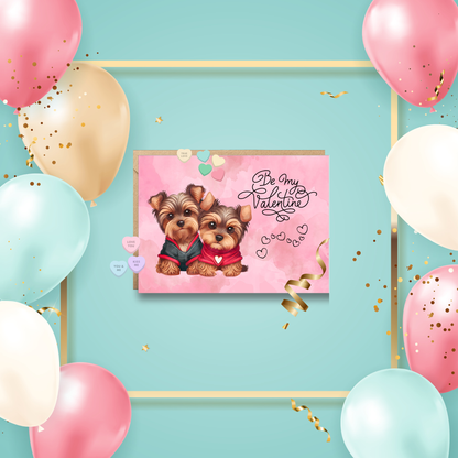Yorkie Valentine's Day Cards