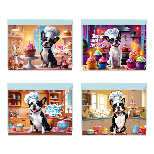 Barking Bakery Frenchie Birthday Cards