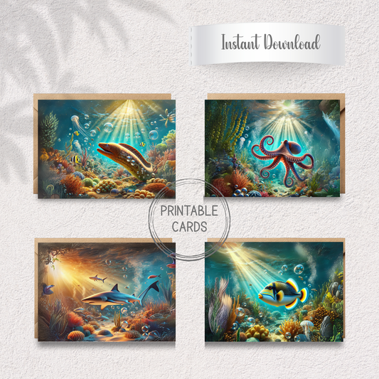 Under Sea Wonders Greeting Card Set