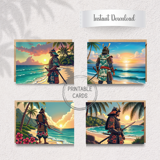 Island Warrior Greeting Card Set
