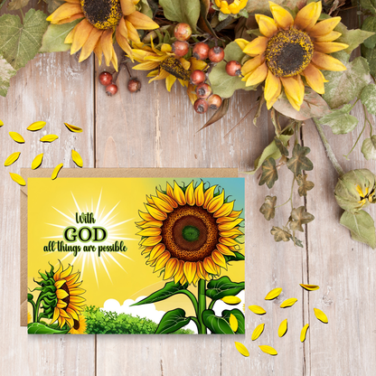 Faith & Sunflowers Greeting Card Set