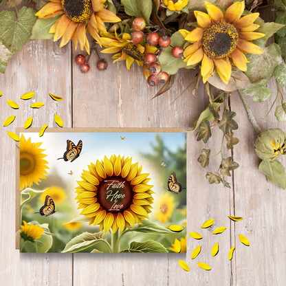 Faith & Sunflowers Greeting Card Set