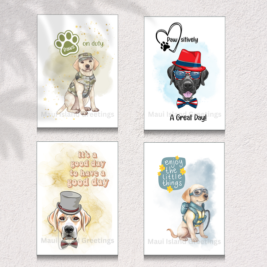 Paws & Positivity Labrador Retriever Greeting Card Set