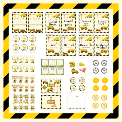 Construction Crew Birthday Party Pack