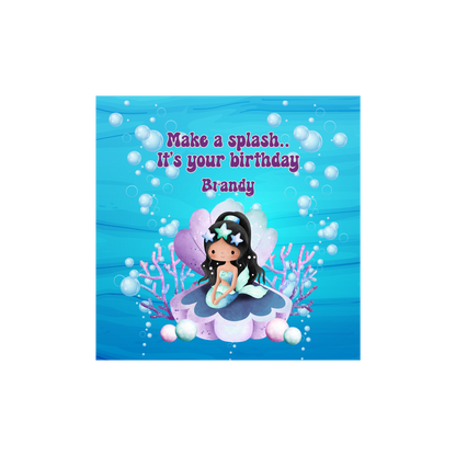 Personalized Make a Splash Mermaid Birthday Card