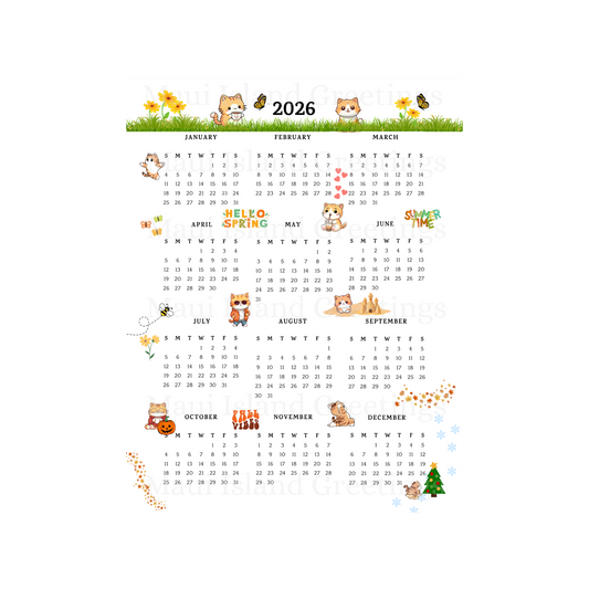 Purfectly Cattitude 2026 Wall Calendar