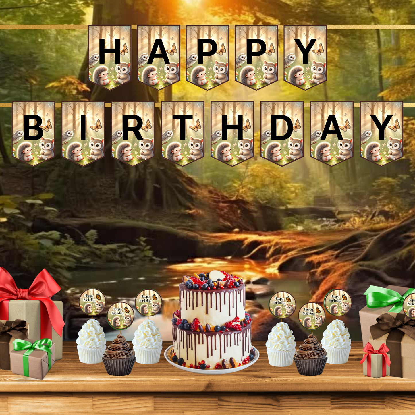 Woodland Animals Birthday Party Pack