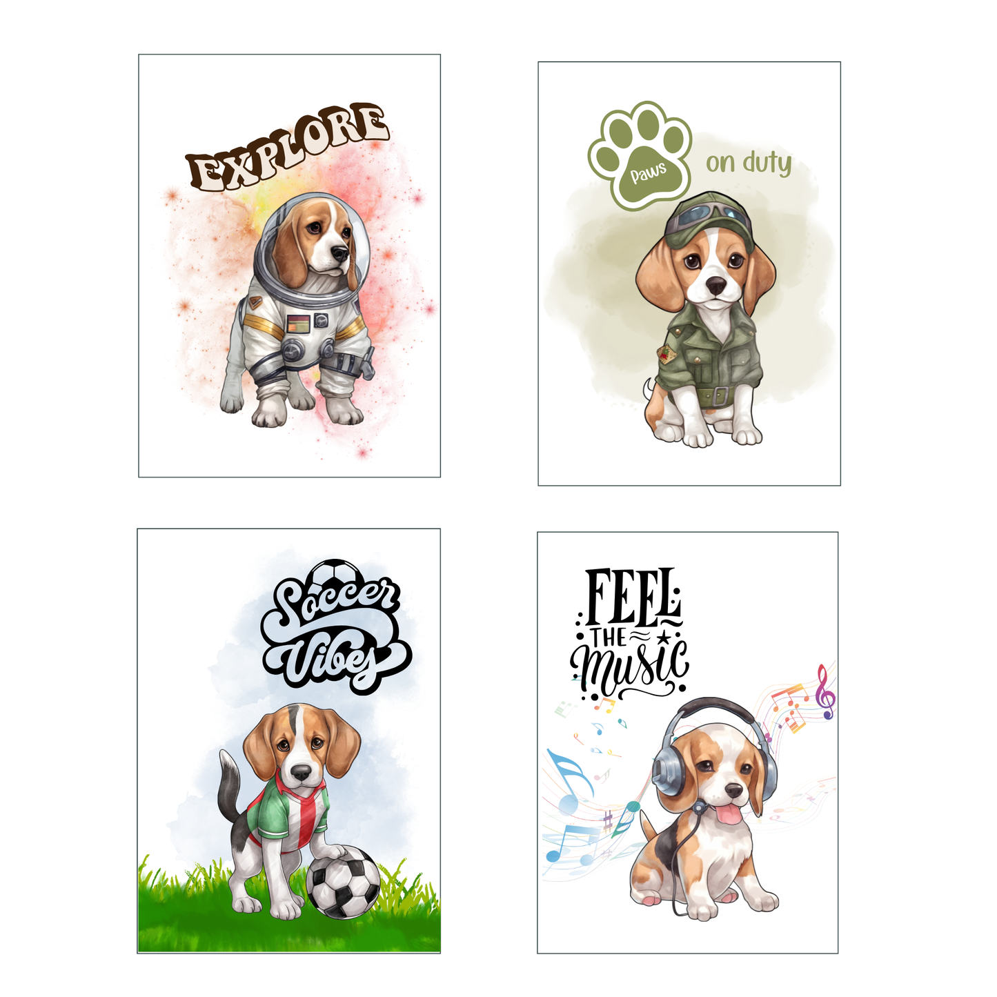 Beagle Moments Greeting Card Set