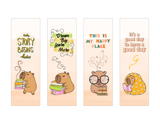 Cozy Capybara Bookmarks