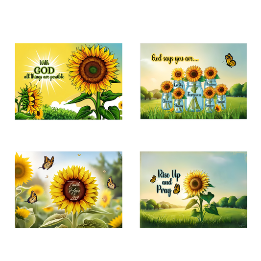 Faith & Sunflowers Greeting Card Set