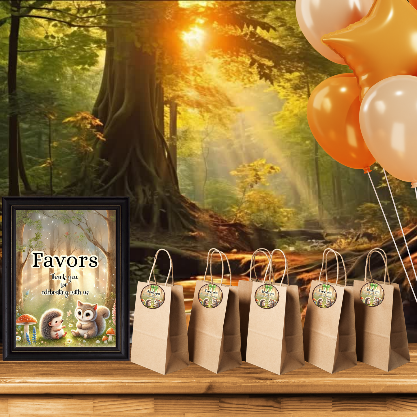 Woodland Animals Birthday Party Pack