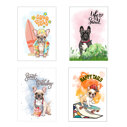 Frenchie Vibes Greeting Card Set