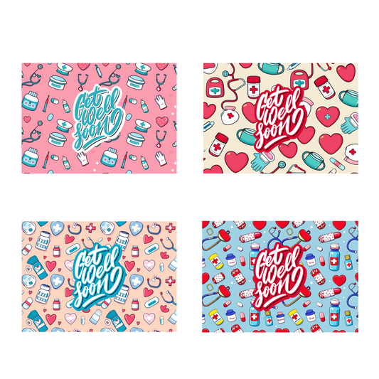 Get Well Soon Greeting Card Set