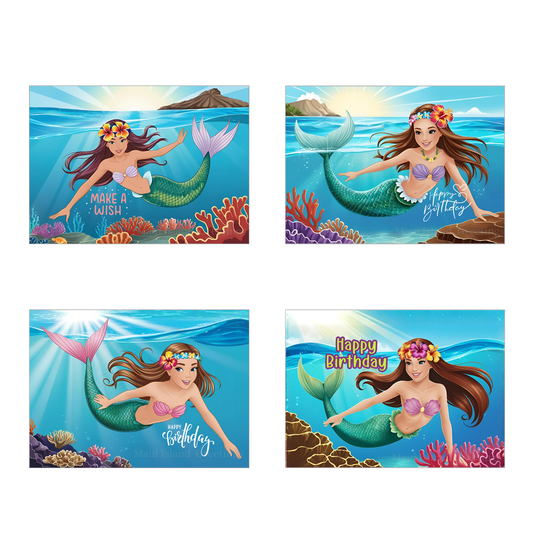 Mermaids of the Blue Birthday Card Set