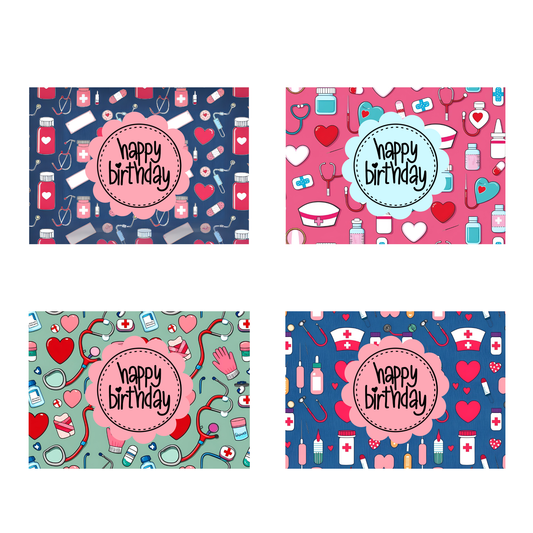 Nurse Life Birthday Greeting Card Set