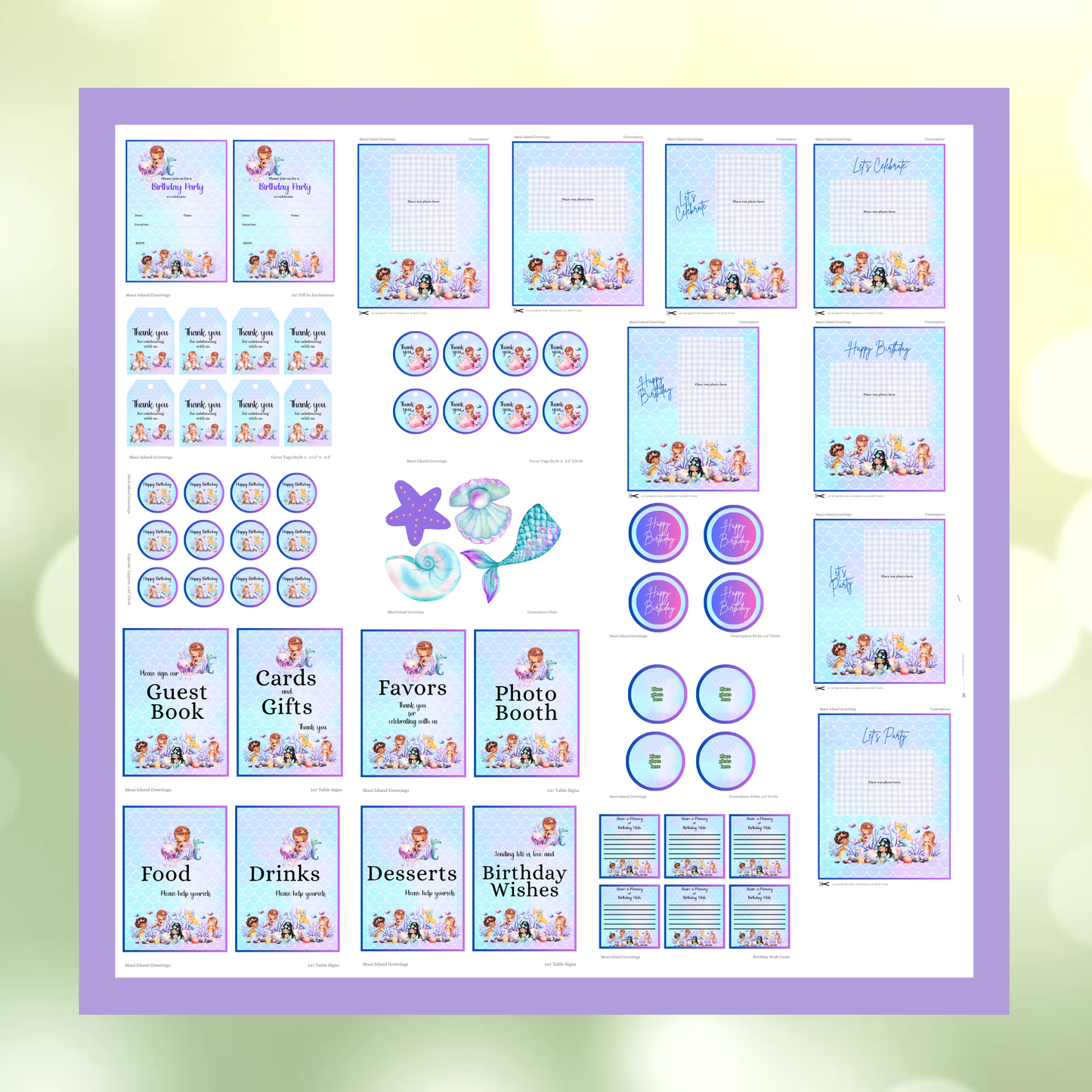 Mermaid Friends Party Pack