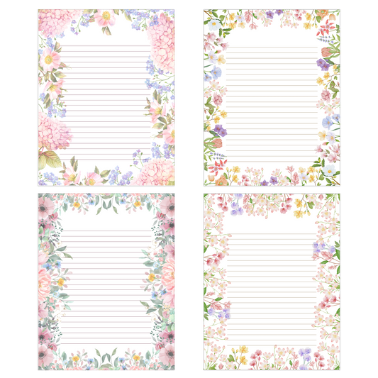 Pastel Petals Stationery Set