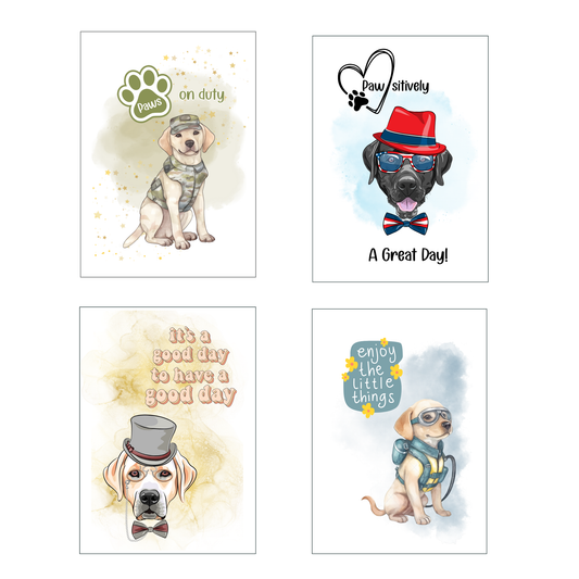 Paws & Positivity Labrador Retriever Greeting Card Set
