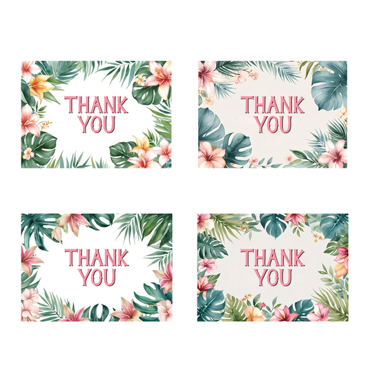 Tropical Thank You Greeting Card Set