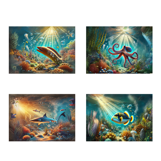 Under Sea Wonders Greeting Card Set