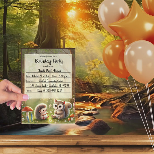 Woodland Animals Birthday Party Pack