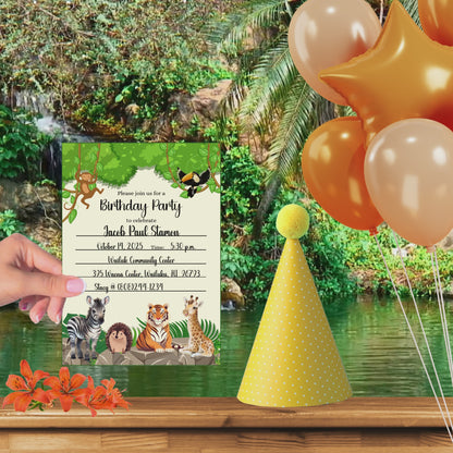 Safari Animals Birthday Party Pack