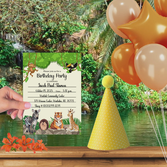 Safari Animals Birthday Party Pack