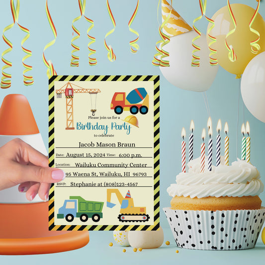 Little Builder Birthday Party Pack